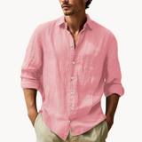 Camisa de Vestir - Painel Frontal Estruturado & Mistura Respirável