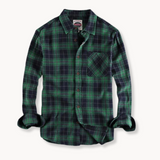 Camisa de Flanela - Acabamento em Mistura Escovada e Bolso no Peito