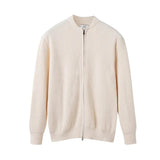 Sweater com Zíper Completo - Mistura Natural de Malha e Conforto Fácil