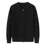 Sweater com Zíper Completo - Mistura Natural de Malha e Conforto Fácil