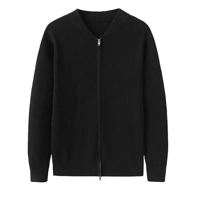 Sweater com Zíper Completo - Mistura Natural de Malha e Conforto Fácil