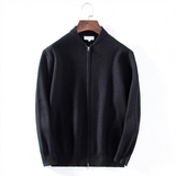 Sweater com Zíper Completo - Mistura Natural de Malha e Conforto Fácil