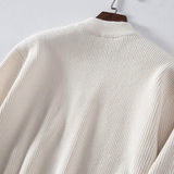 Sweater com Zíper Completo - Mistura Natural de Malha e Conforto Fácil