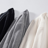 Sweater com Zíper Completo - Mistura Natural de Malha e Conforto Fácil