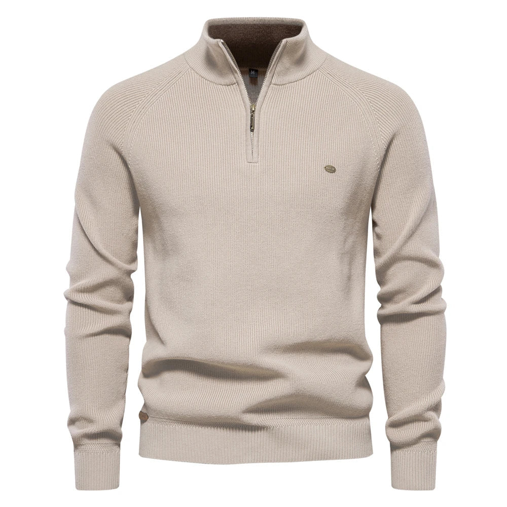 Pullover de Meio Zíper - Mistura Respirável e Decote Ajustável