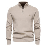 Pullover de Meio Zíper - Mistura Respirável e Decote Ajustável