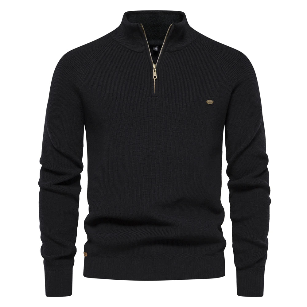 Pullover de Meio Zíper - Mistura Respirável e Decote Ajustável