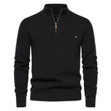 Pullover de Meio Zíper - Mistura Respirável e Decote Ajustável