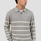Constantino | Sweater Meio Zíper Listrado Polivalente