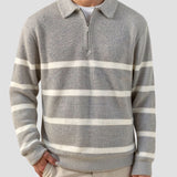 Constantino | Sweater Meio Zíper Listrado Polivalente