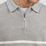 Constantino | Sweater Meio Zíper Listrado Polivalente