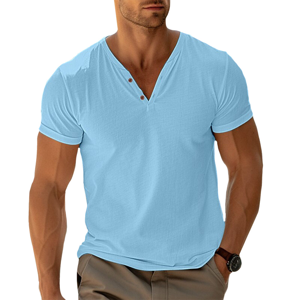 Camisa Henley - Frente com Botões e Corte Ajustado para Movimento