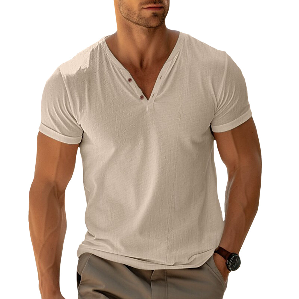 Camisa Henley - Frente com Botões e Corte Ajustado para Movimento