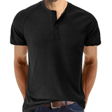 Camisa Henley - Com Abertura de Botões e Mistura Respirável e Suave