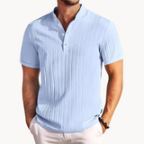 Camisa Henley - Placket Curto com Botões e Forma Flexível