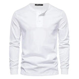 Camisa Henley - Mistura Suave com Botões e Ajuste Respirável