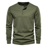 Camisa Henley - Mistura Suave com Botões e Ajuste Respirável