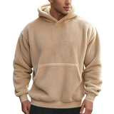 Hoodie - Mistura de Fleece com Capuz Integrado e Bolso Quente