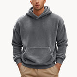 Hoodie - Mistura de Fleece com Capuz Integrado e Bolso Quente
