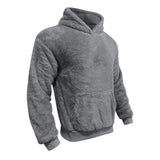 Hoodie - Mistura de Fleece com Capuz Integrado e Bolso Quente