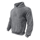 Hoodie - Mistura de Fleece com Capuz Integrado e Bolso Quente