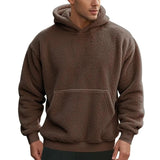 Hoodie - Mistura de Fleece com Capuz Integrado e Bolso Quente