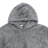 Hoodie - Mistura de Fleece com Capuz Integrado e Bolso Quente