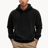 Hoodie - Mistura de Fleece com Capuz Integrado e Bolso Quente