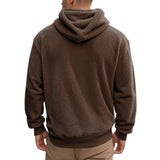 Hoodie - Mistura de Fleece com Capuz Integrado e Bolso Quente
