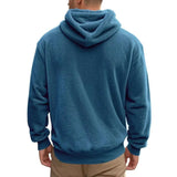 Hoodie - Mistura de Fleece com Capuz Integrado e Bolso Quente