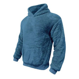 Hoodie - Mistura de Fleece com Capuz Integrado e Bolso Quente