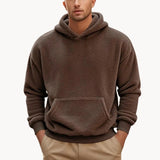Hoodie - Mistura de Fleece com Capuz Integrado e Bolso Quente