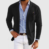 Blazer de Malha - Superfície de Malha Suave e Movimento Estruturado