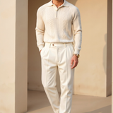Sweater de Malha Misturada - Silhueta Relaxada e Movimento Fácil