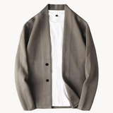 Cardigan de Malha – Frente com Botões e Acabamento Canellado para Conforto