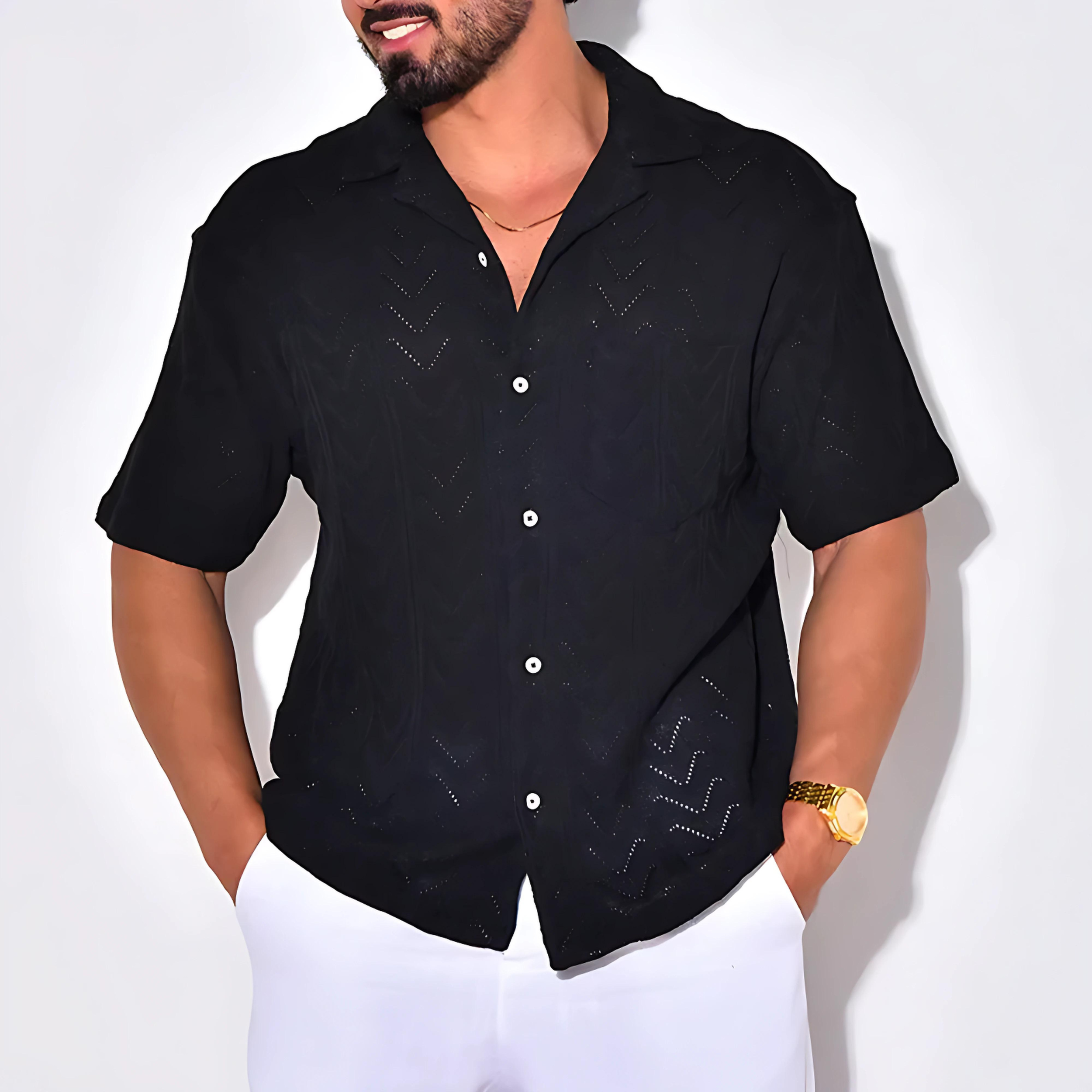 Camisa de Malha - Mistura de Malha Respirável e Ajuste de Movimento Fácil