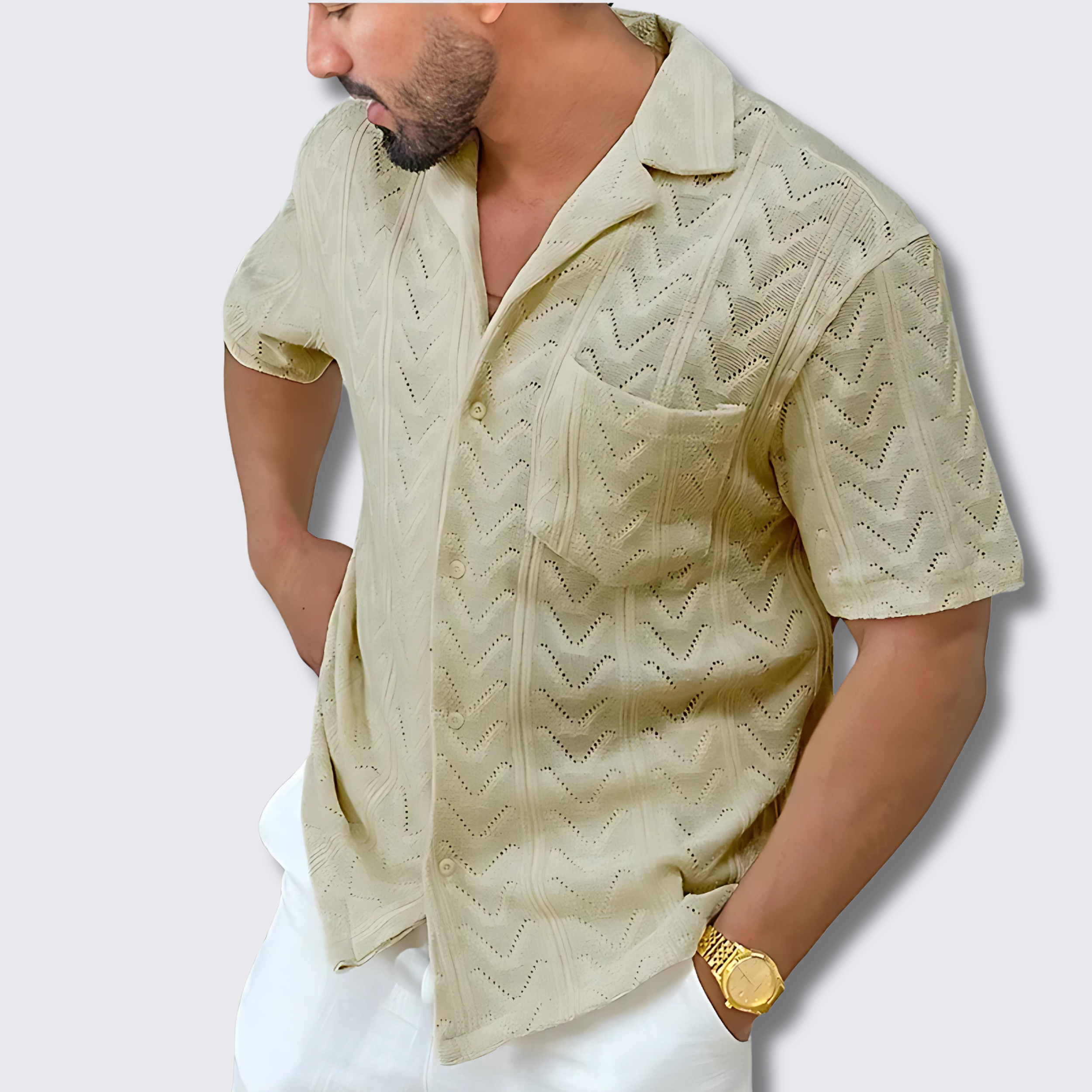 Camisa de Malha - Mistura de Malha Respirável e Ajuste de Movimento Fácil
