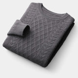 Sweater de Malha - Textura Jacquard e Conforto Quente