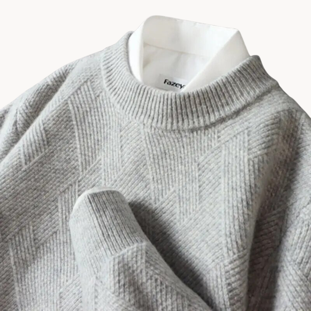 Valentiniano | Sweater de Malha Jacquard Respirável