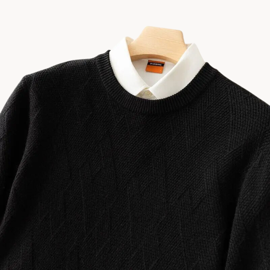 Valentiniano | Sweater de Malha Jacquard Respirável