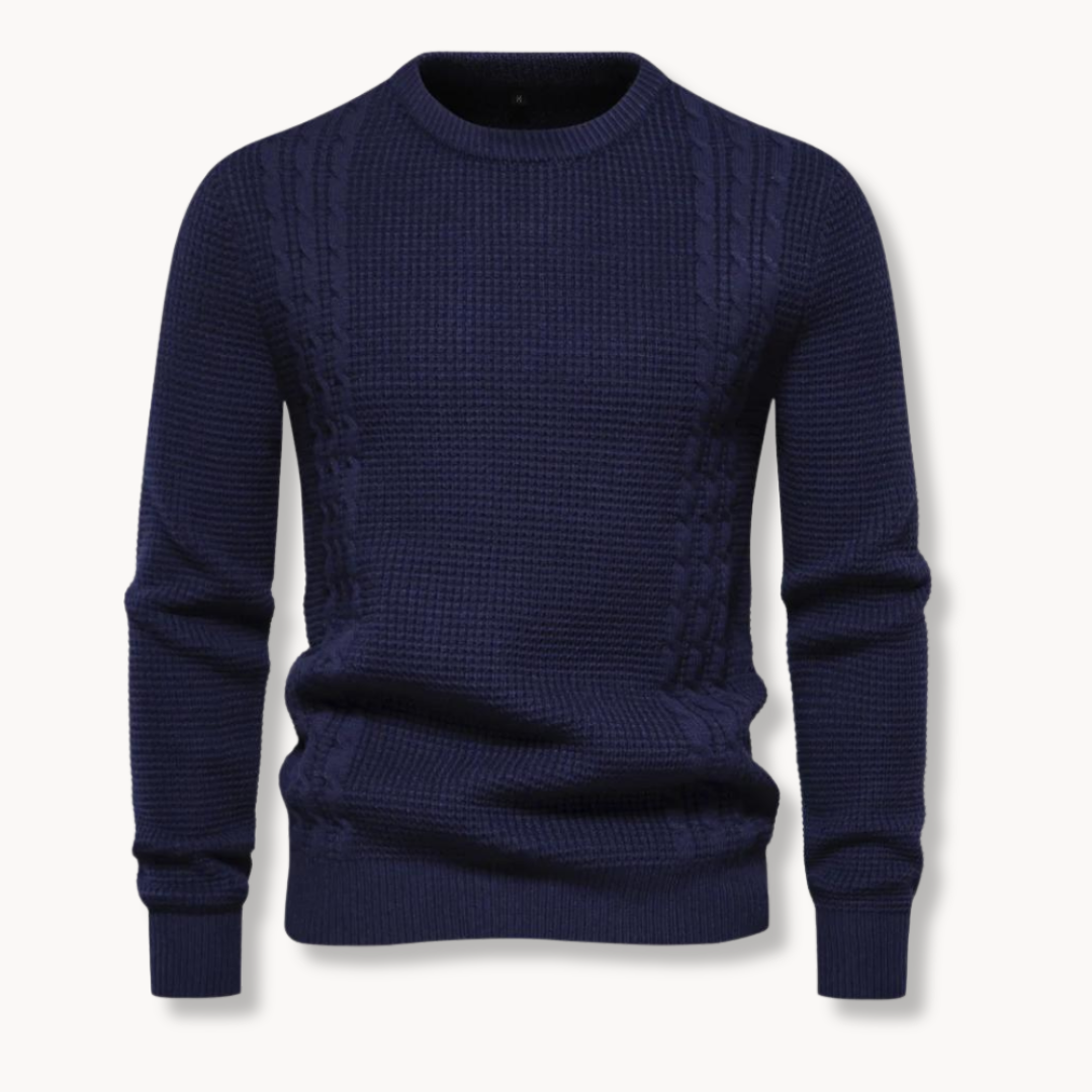 João | Sweater Tricô Patchwork Multicamadas Conforto