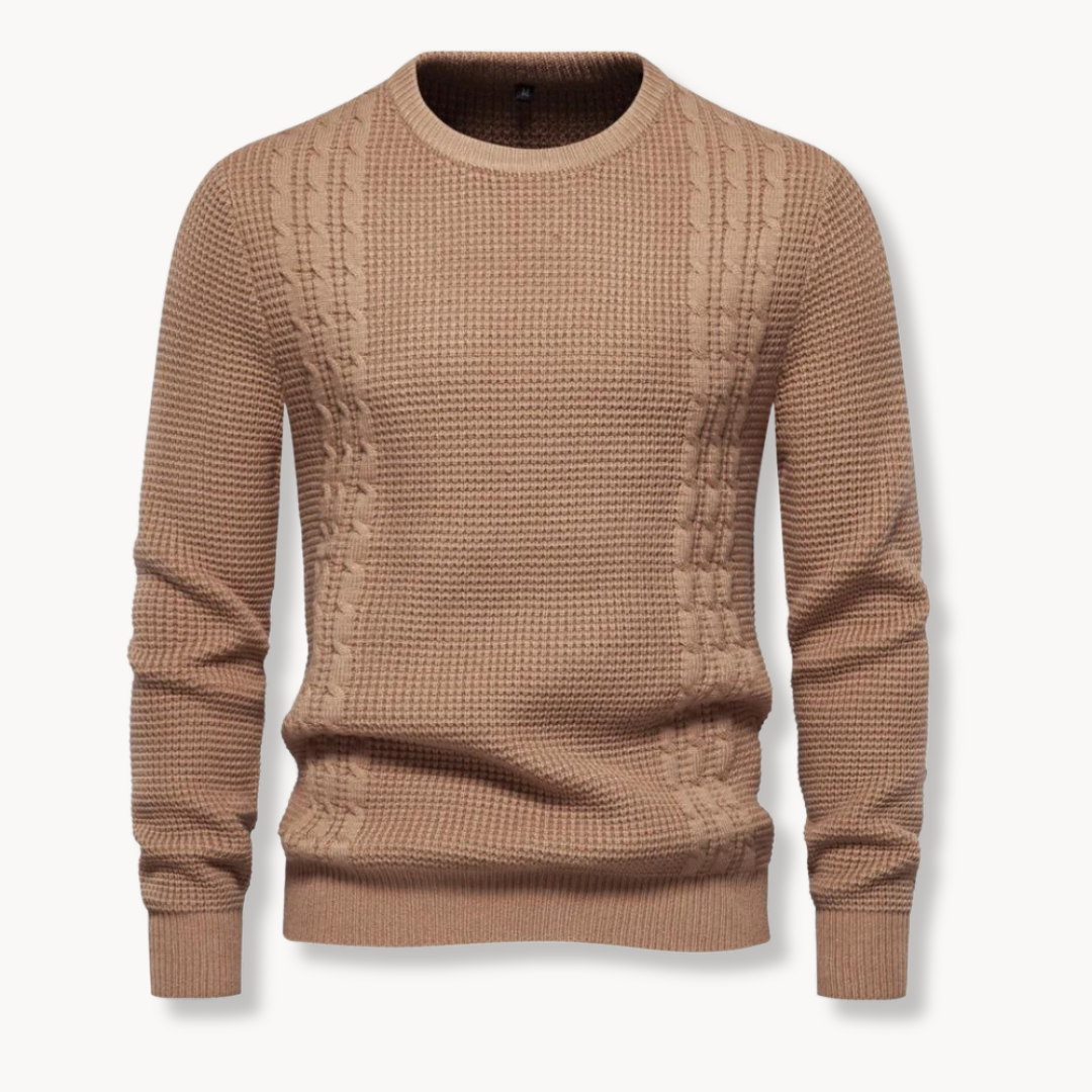 João | Sweater Tricô Patchwork Multicamadas Conforto