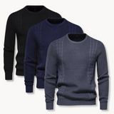 João | Sweater Tricô Patchwork Multicamadas Conforto