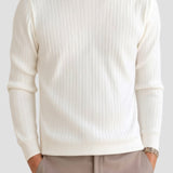 Sweater de Malha – Manga Longa Canellada e Calor e Forma Estáveis