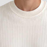 Sweater de Malha – Manga Longa Canellada e Calor e Forma Estáveis