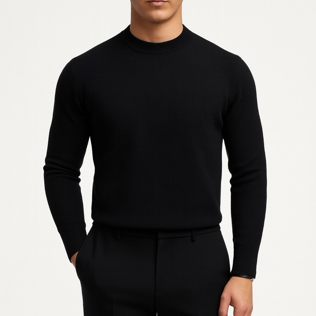 Sweater de Malha – Ajuste Slim, Forma Estreita e Calor de Baixo Perfil