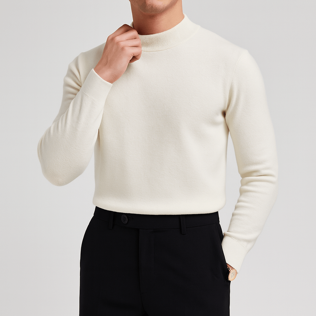 Sweater de Malha – Ajuste Slim, Forma Estreita e Calor de Baixo Perfil