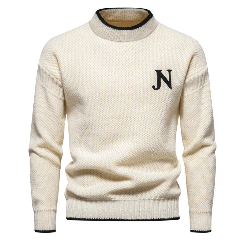 Sweater de Malha - Tecido de Mistura Suave e Retenção de Calor Uniforme