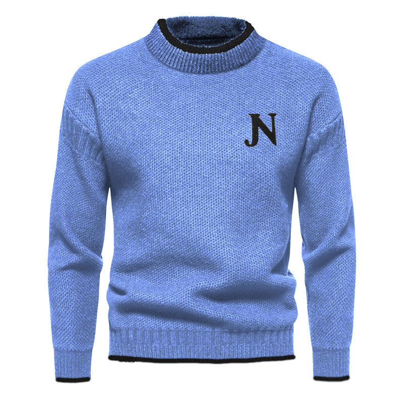 Sweater de Malha - Tecido de Mistura Suave e Retenção de Calor Uniforme
