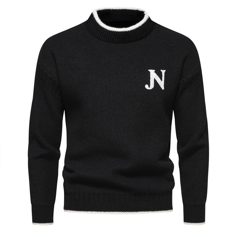 Sweater de Malha - Tecido de Mistura Suave e Retenção de Calor Uniforme